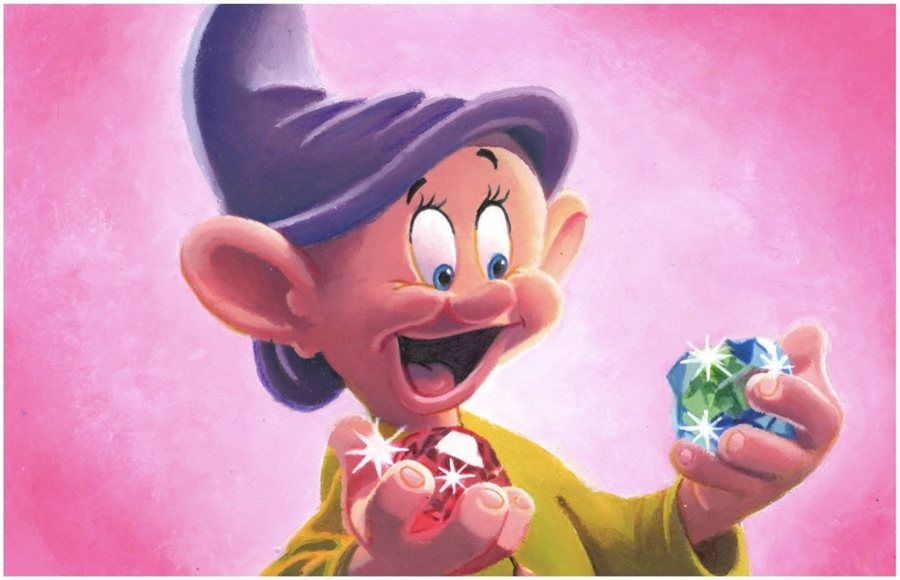 Dopey original painting by Kevin Graham